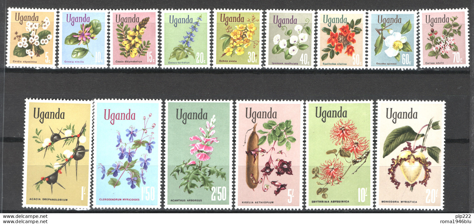 Uganda 1969 Y.T.82/96 **/MNH VF - Uganda (1962-...)