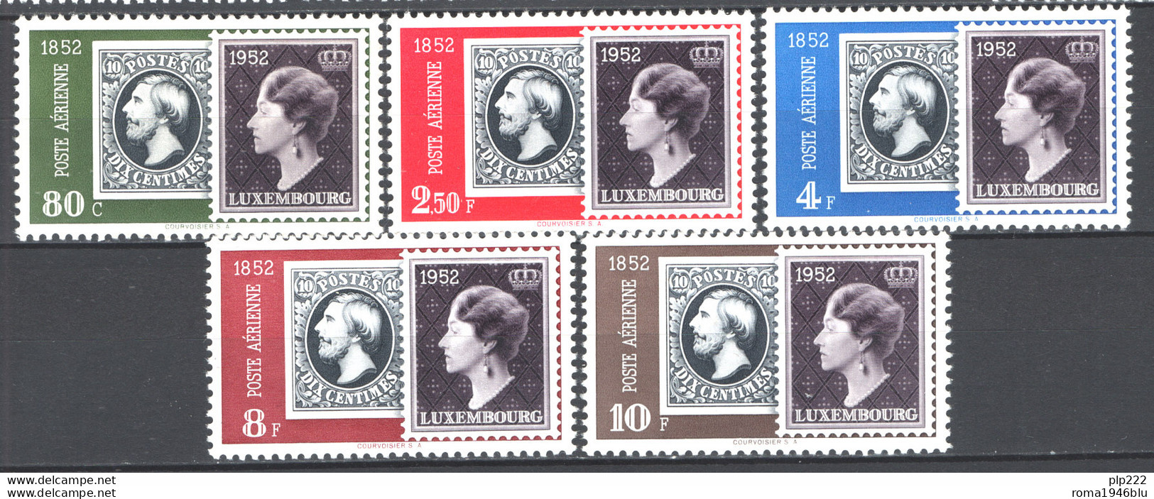 Lussemburgo 1952 Unif.A16/20 **/MNH VF - Ongebruikt