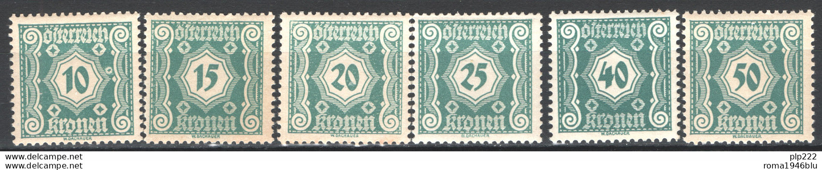 Austria 1922 Segnatasse Unif.111/16 **/MNH VF - Strafport