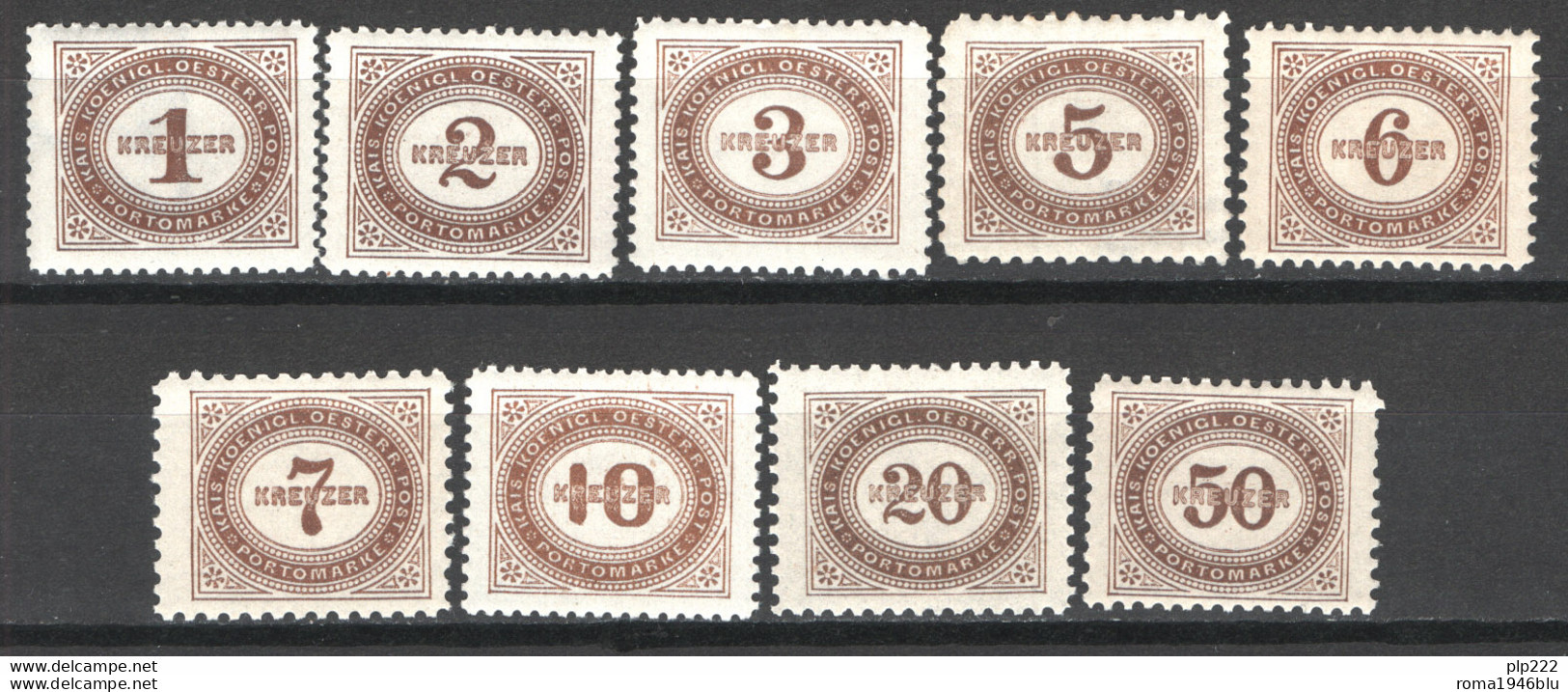 Austria 1894 Segnatasse Unif.1/9 **/MNH VF/F - Taxe