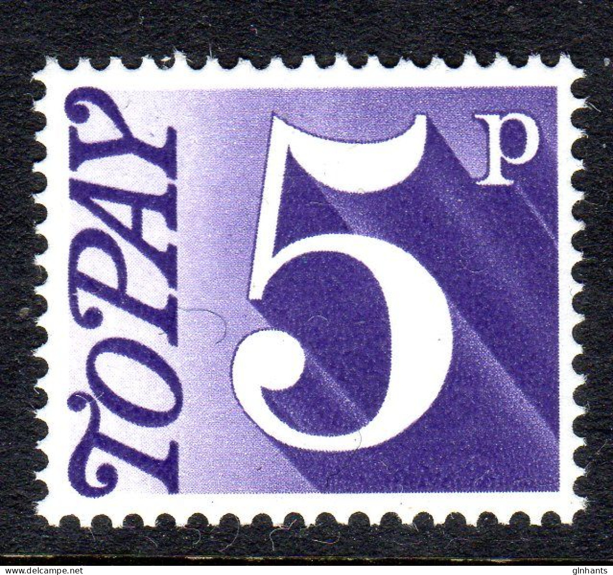 GREAT BRITAIN GB - 1970 POSTAGE DUE 5p STAMP FINE MNH ** SG D82 - Impuestos