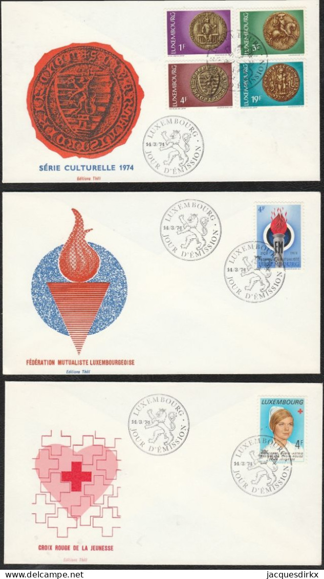 Luxembourg    .   18  FDC 's   (6 Scans)     .     O    .   Oblitéré - FDC