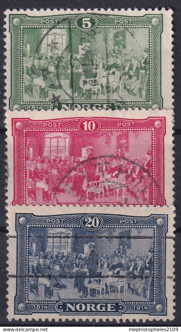 NORWAY 1914 - Canceled - Sc# 96-98 - Gebruikt