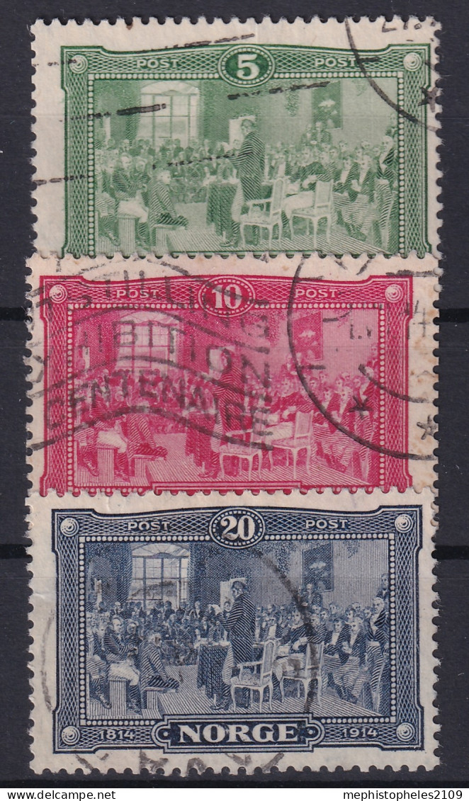 NORWAY 1914 - Canceled - Sc# 96-98 - Gebruikt