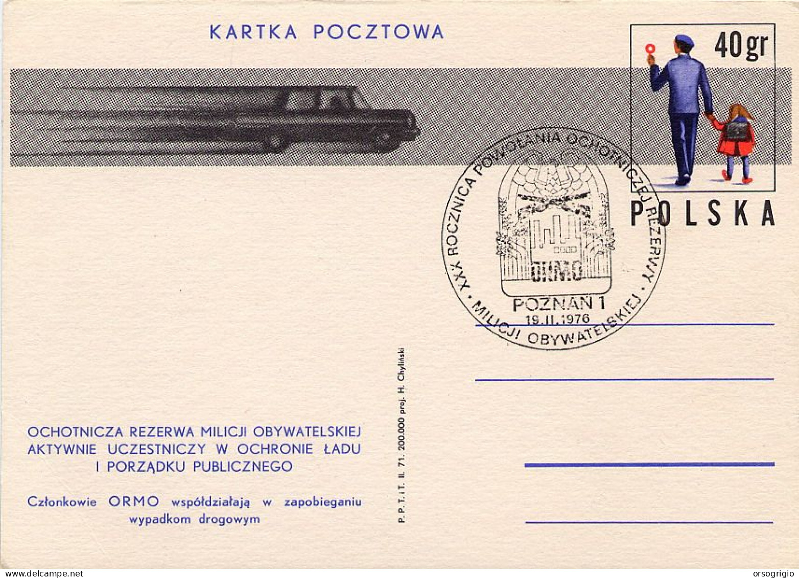 POLONIA POLSKA -  Cartolina Intero Postale -  SICUREZZA STRADALE - Unfälle Und Verkehrssicherheit