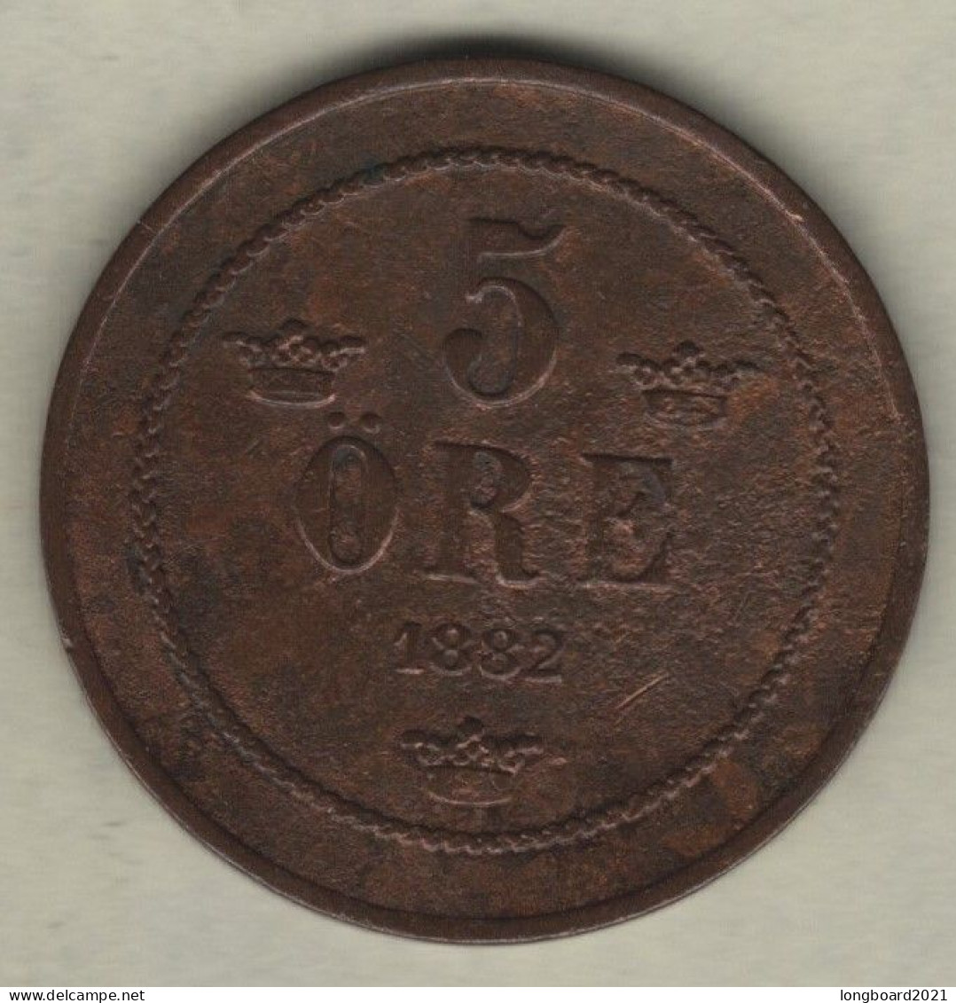 SWEDEN - 5 ÖRE 1882 - Suecia