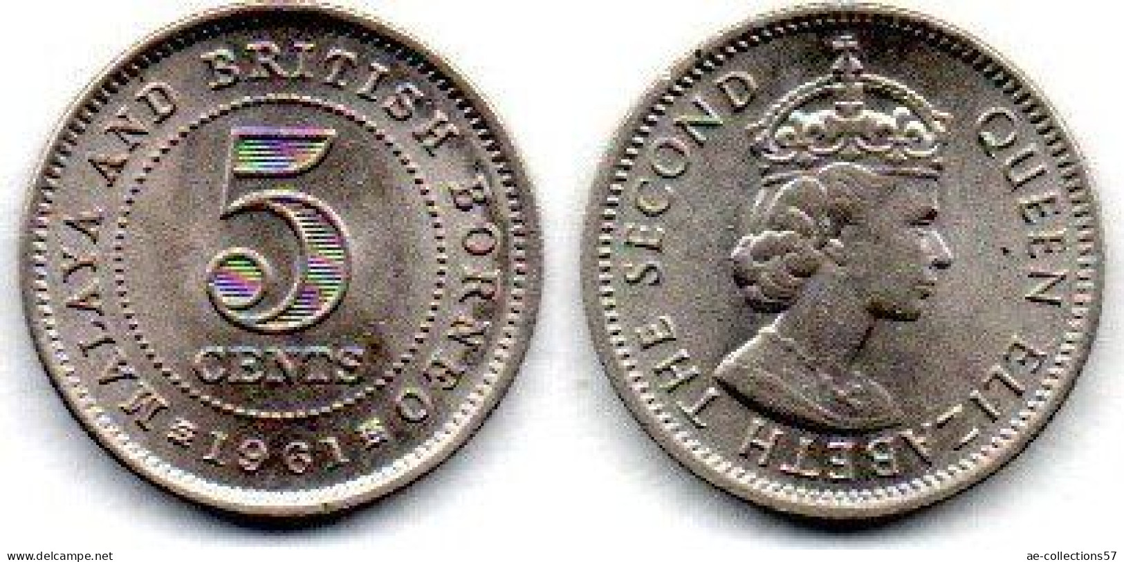 MA 27050 / Malaya Et British Bornéo 5 Cents 1961 SPL - Malaysie