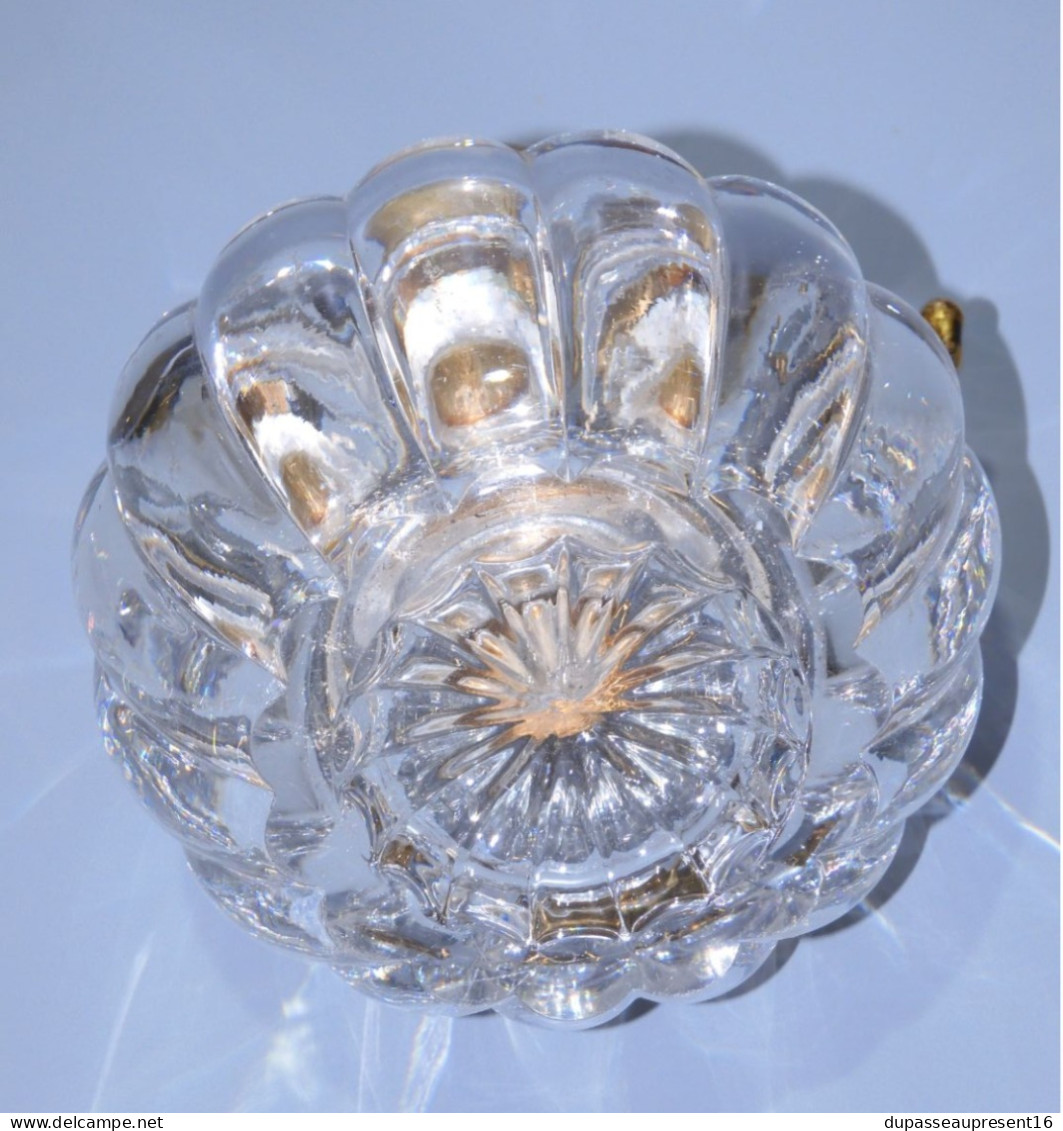 -RARE ANCIEN ENCRIER CRISTAL GODRONS essuie-plumes GD baccarat? PORTE PLUME    E