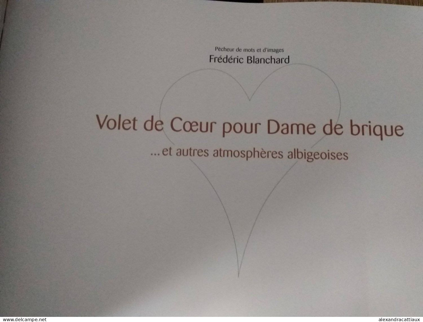 Livre "volets De Coeur Pour Dame De Brique,et Autres Atmosphères Albigeoises" Par Frederic Blanchard - Unclassified