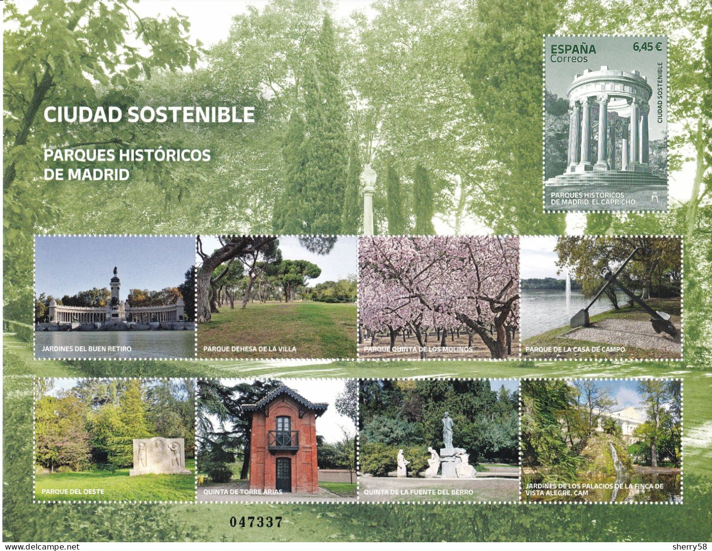 2023-ED. 5696 H.B.- Ciudad Sostenible. Parques Históricos De Madrid- NUEVO - Blocs & Hojas