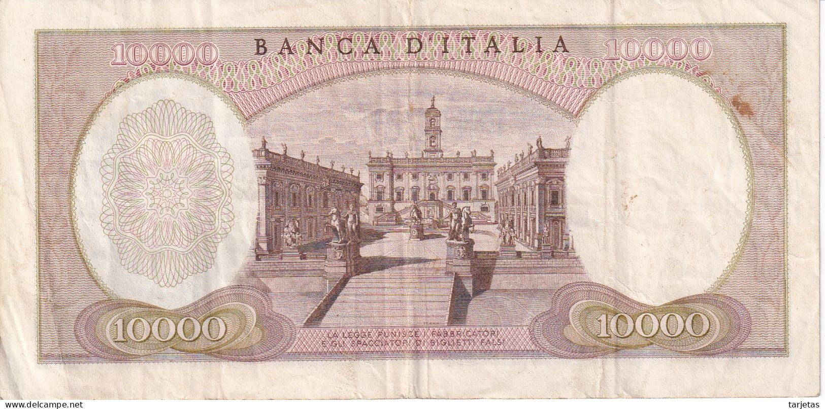 BILLETE DE ITALIA DE 10000 LIRAS DEL AÑO 1968 DE MICHELANGELO (BANKNOTE) - 10000 Lire