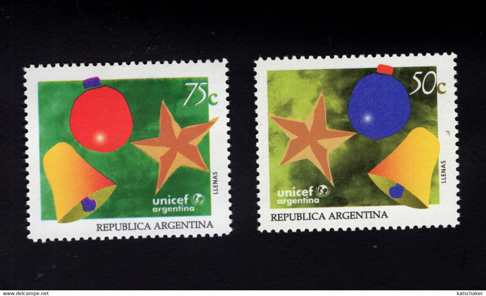 1878149187 1994 SCOTT 1849 1850 POSTFRIS (XX) MINT NEVER HINGED EINWANDFREI   - UNICEF CHRISTMAS - Neufs