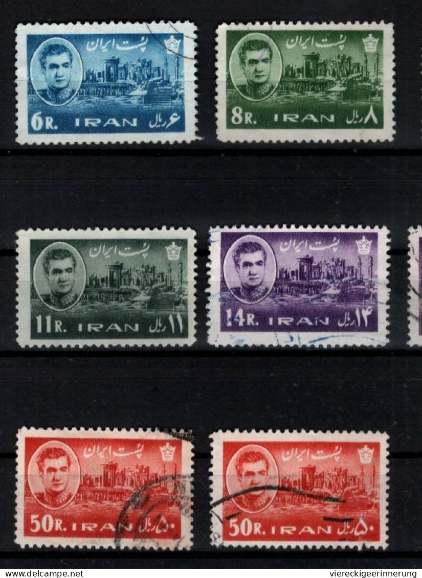 ! 1960-1962 Lot of 55 stamps from Persia, Persien, Iran