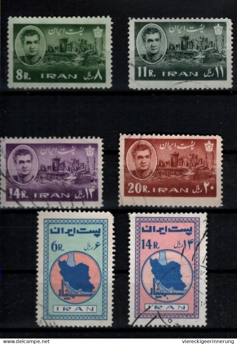 ! 1960-1962 Lot of 55 stamps from Persia, Persien, Iran