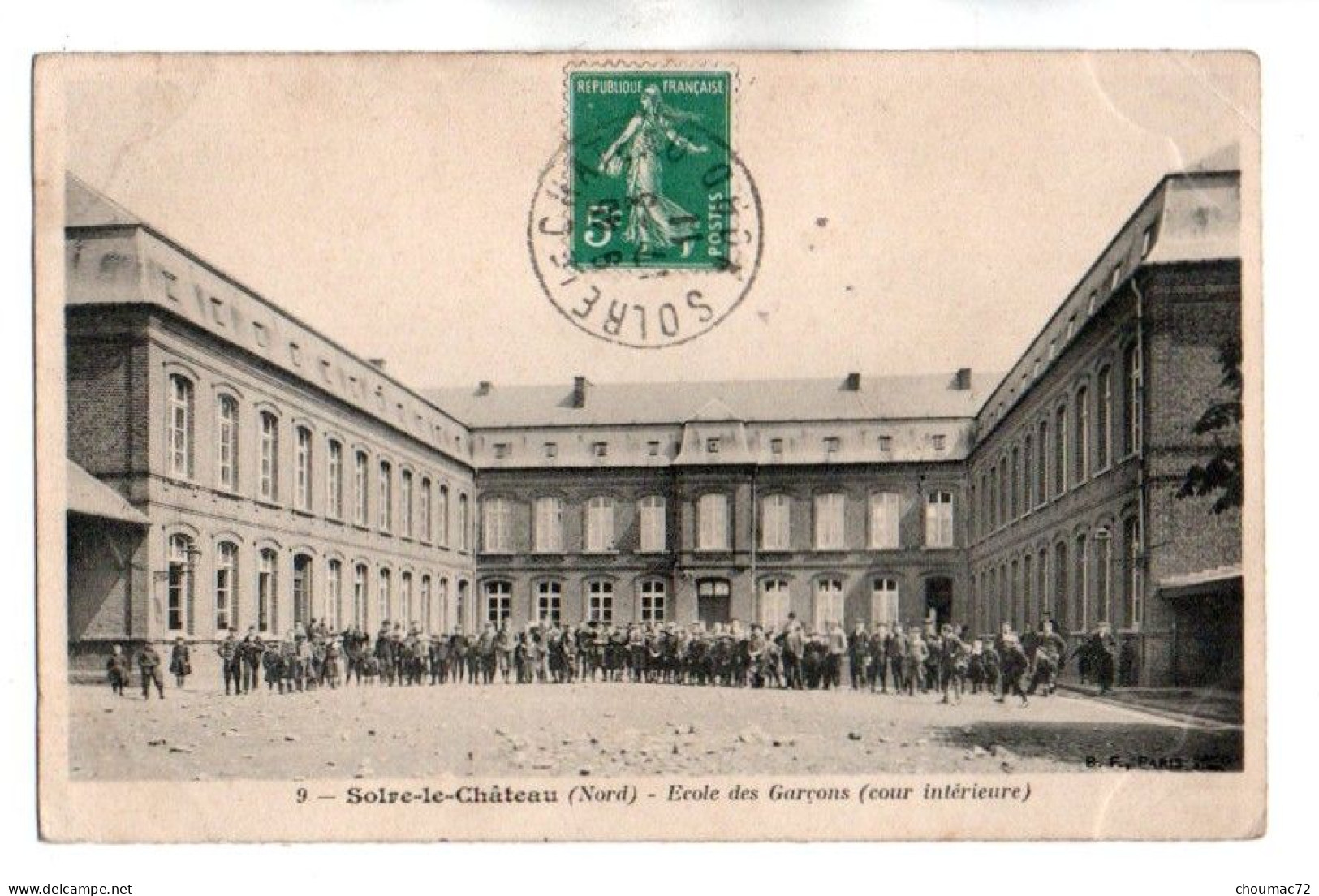 (59) 679, Solre Le Château, BF Paris 9, Ecole Des Garçons, Cour Intérieure - Solre Le Chateau