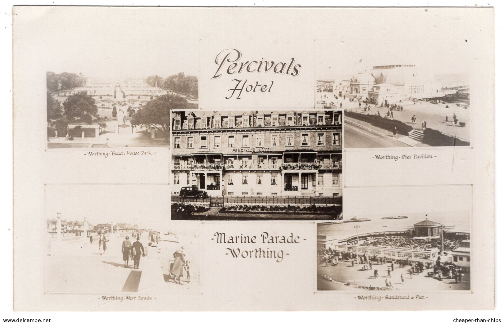 WORTHING - Percival's Hotel, Marine Parade - Photographic Card - Worthing