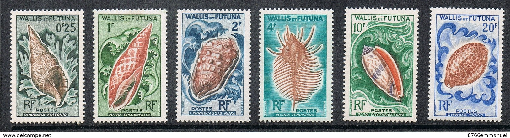 WALLIS ET FUTUNA N°162 A 167 N*  Coquillages - Neufs