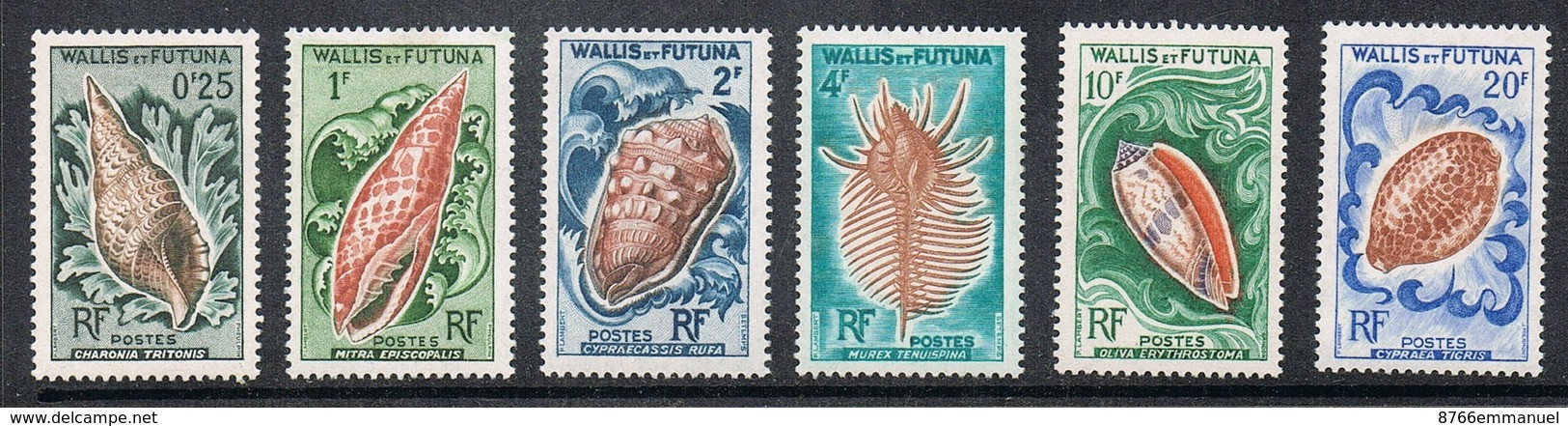 WALLIS ET FUTUNA N°162 A 167 N*  Coquillages - Unused Stamps