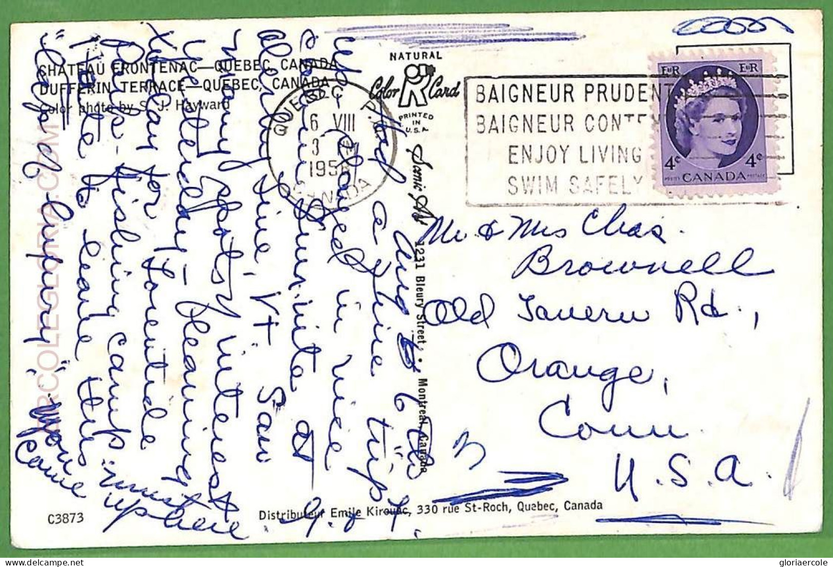 Af3704 - CANADA  - POSTAL HISTORY - POSTCARD - Sports ROWING Canoes - 1958 - Kanu