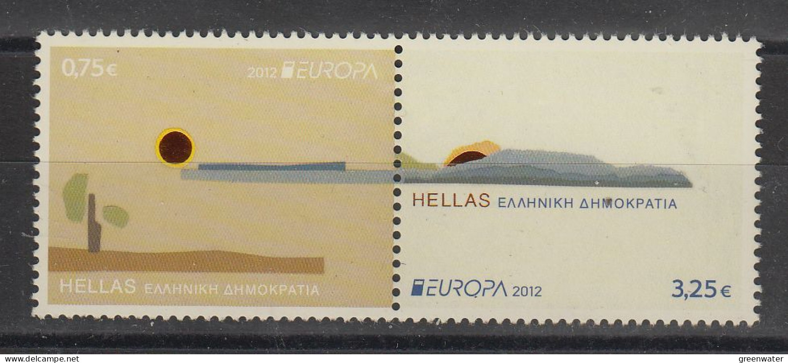 Europa Cept 2012 Greece  2v ** Mnh (VA202B) @ Face Value - 2012