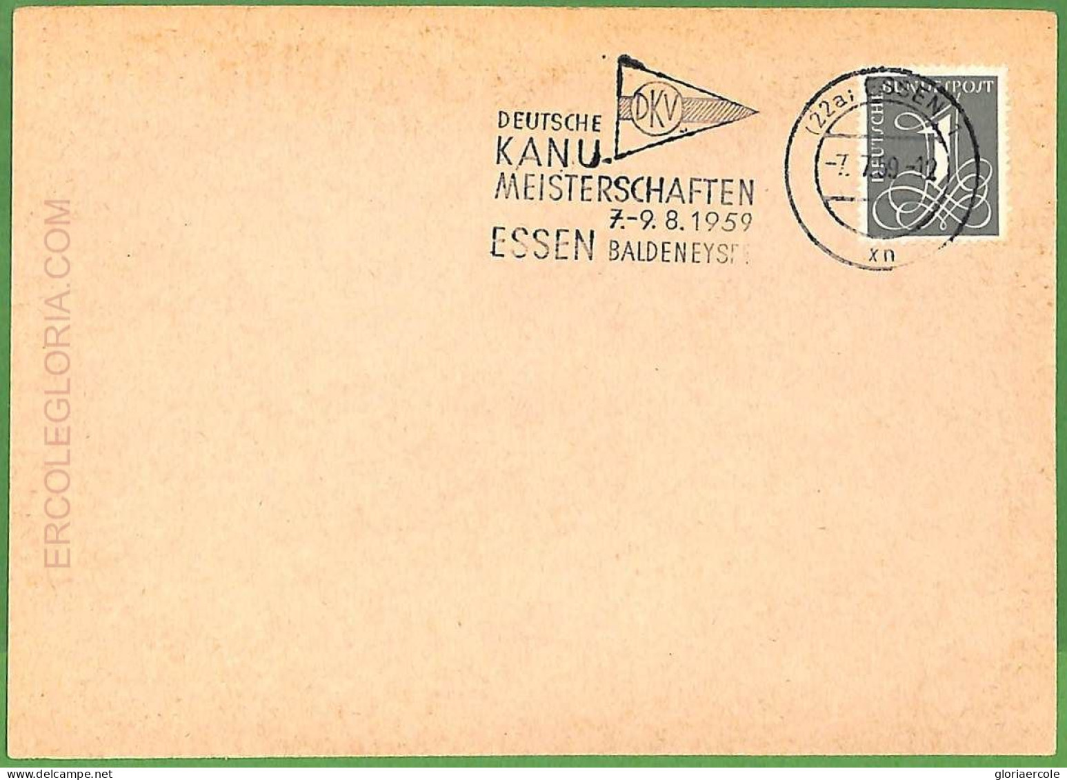 Af3716 - GERMANY - POSTAL HISTORY - Postcard - ROWING Canoes - 1959 - Canoe