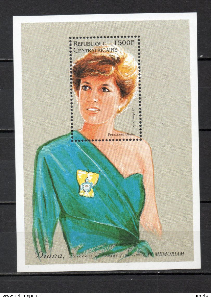 CENTRAFRIQUE BLOC  N° 135   NEUF SANS CHARNIERE  COTE 8.00€    LADY DIANA SURCHARGE IN MEMORIAM - Centrafricaine (République)