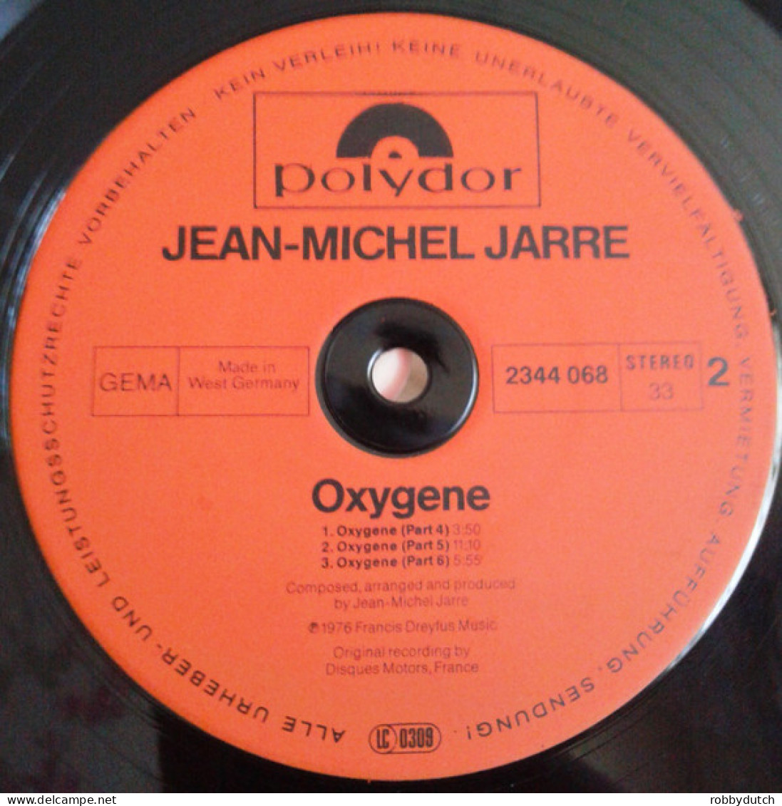 * LP *  JEAN-MICHEL JARRE -OXYGENE (Germany 1976 EX) - Instrumentaal