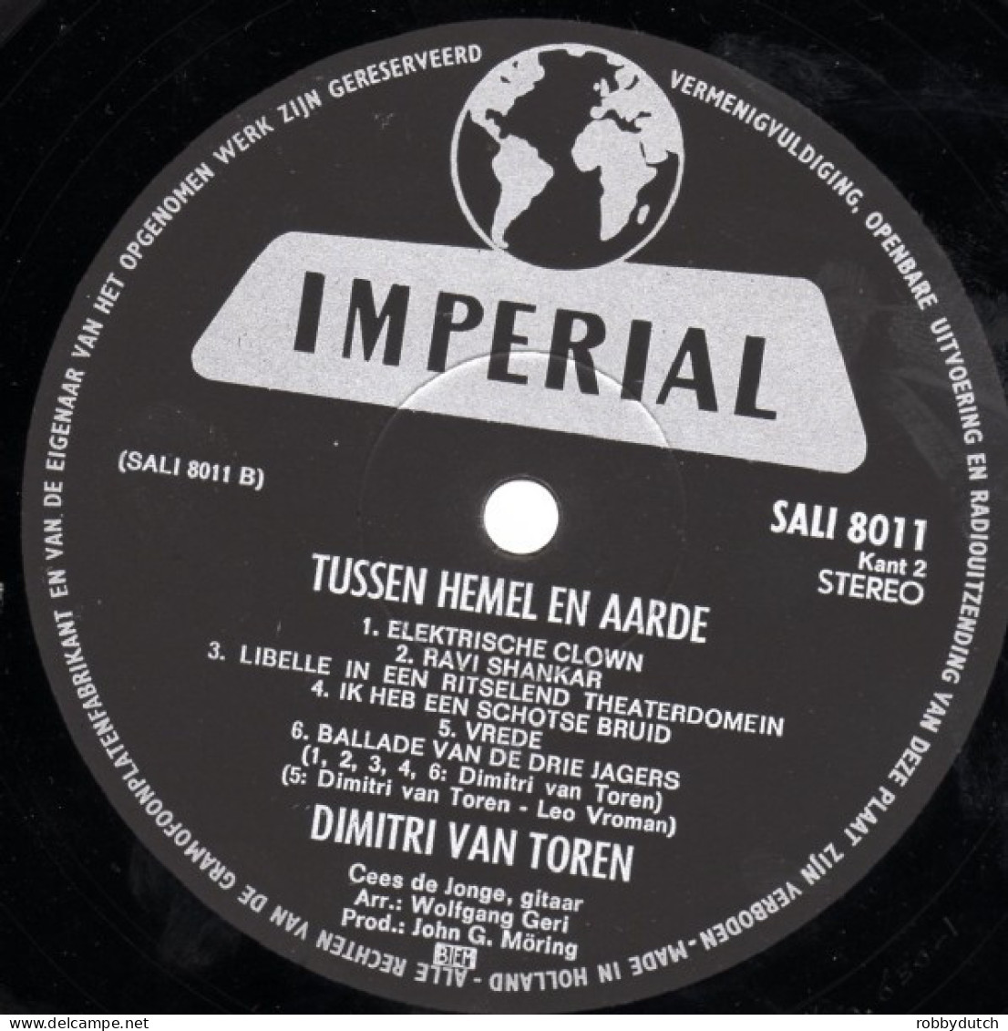 * LP *  DIMITRI VAN TOREN - TUSSEN HEMEL EN AARDE (Holland 1968) - Andere - Nederlandstalig