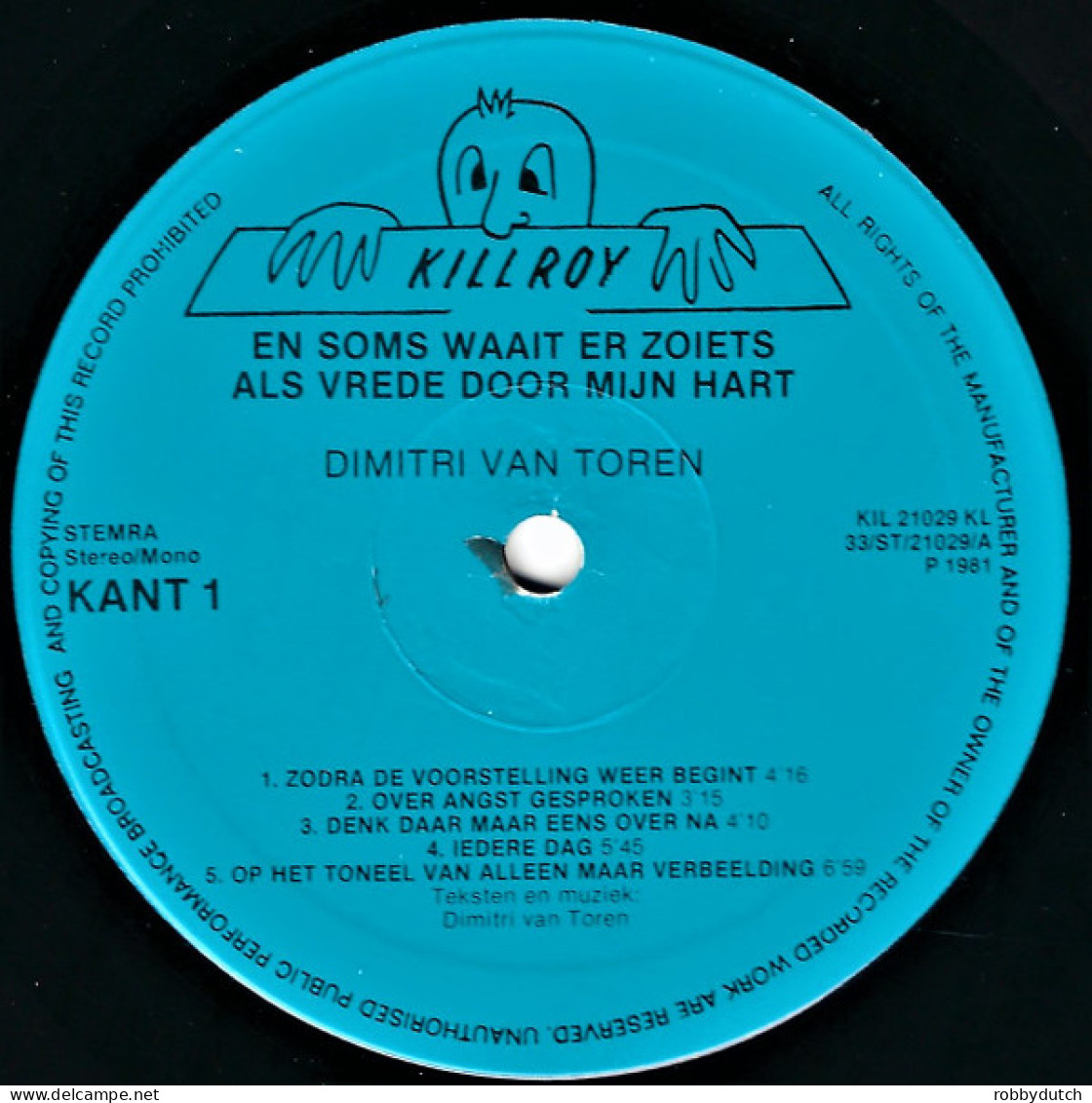 * LP *  DIMITRI VAN TOREN - EN SOMS WAAIT ER ZOIETS ALS VREDE DOOR MIJN HART - Other - Dutch Music