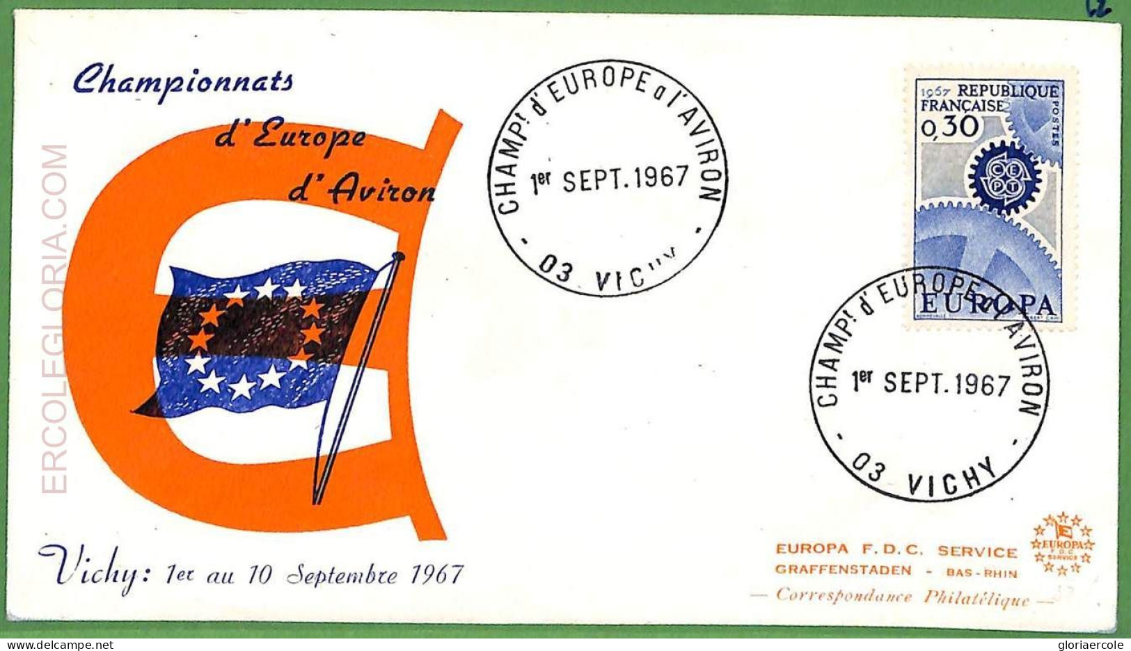 Af3733 - FRANCE - POSTAL HISTORY -  COVER - ROWING Canoes - 1967 - Canoe