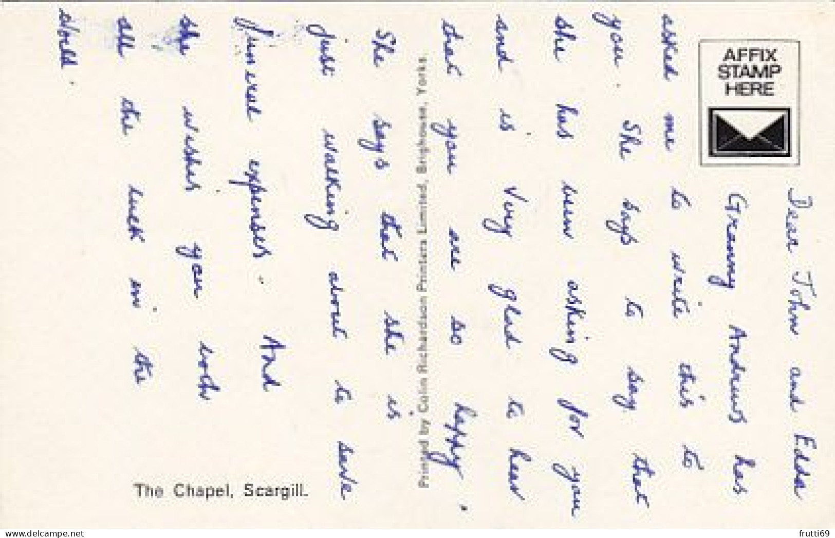 AK 169985 ENGLAND - Scargill - The Chapel - Other & Unclassified