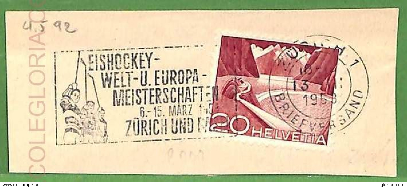 Af3748 - SWITZERLAND - POSTAL HISTORY - Postmark On CUT-OUT Canoes ROWING - 1953 - Canoa