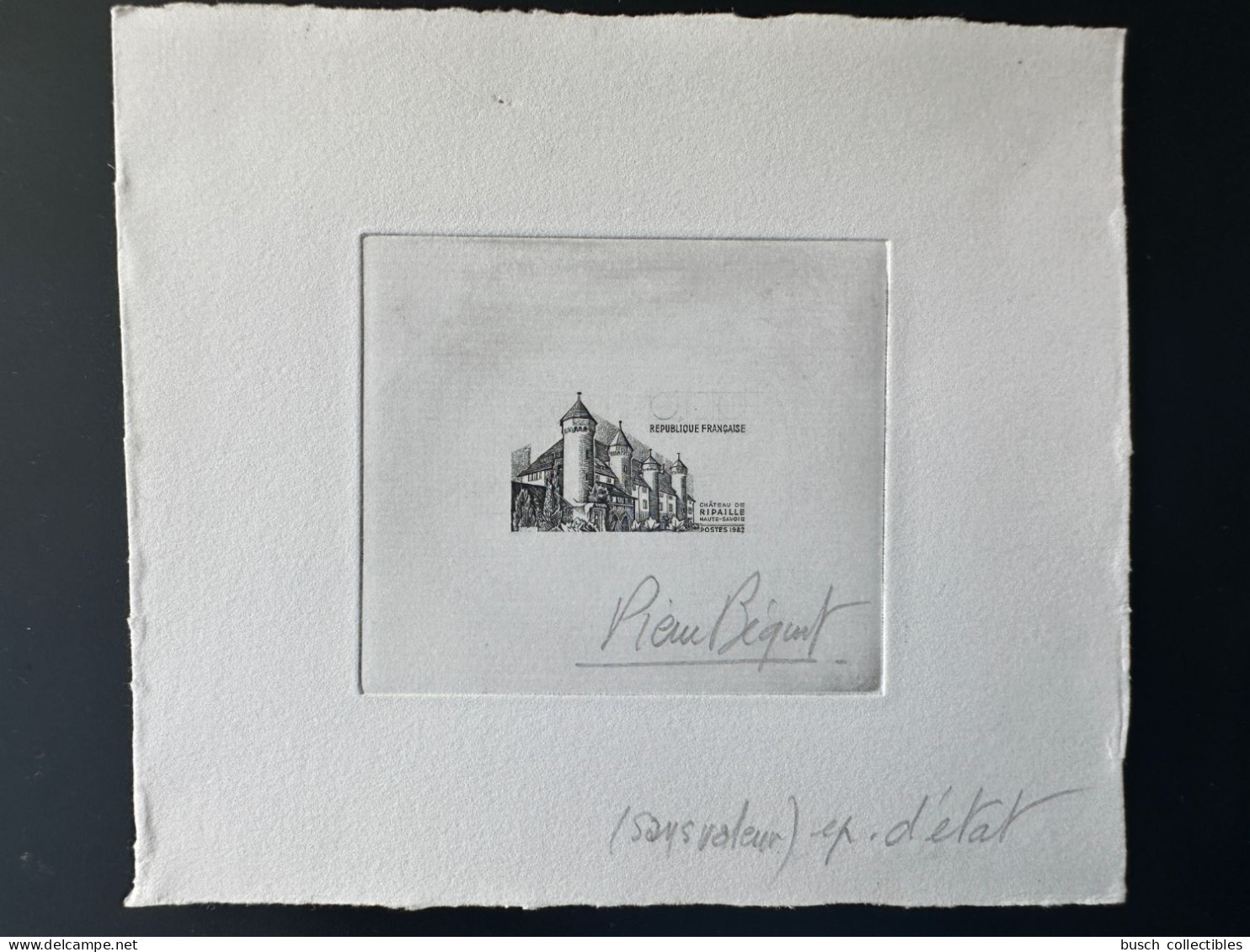 France 1982 YT 2232 Epreuve D'artiste ETAT Proof Château De Ripaille Haute-Savoie Schloss Castle - Prueba De Artistas