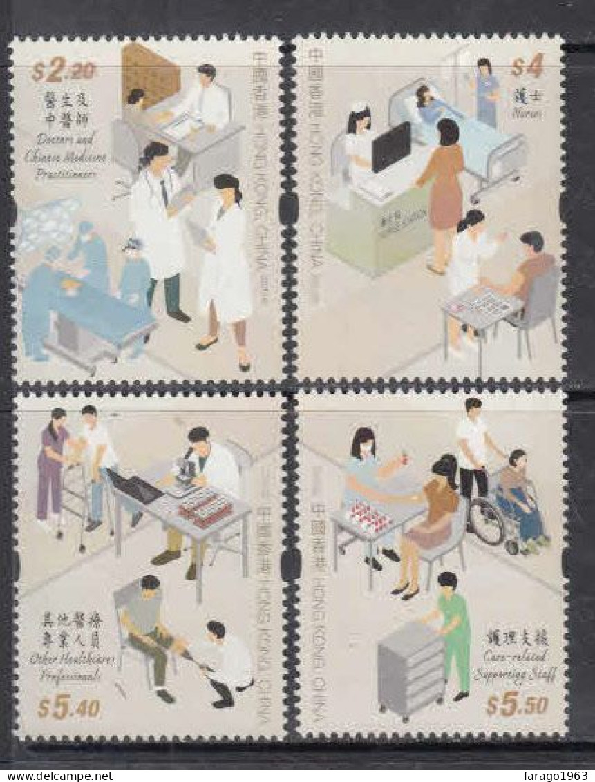 2023 Hong Kong Health Professionals Nurses Doctors  Complete Set Of 4  MNH @ BELOW FACE VALUE - Nuovi