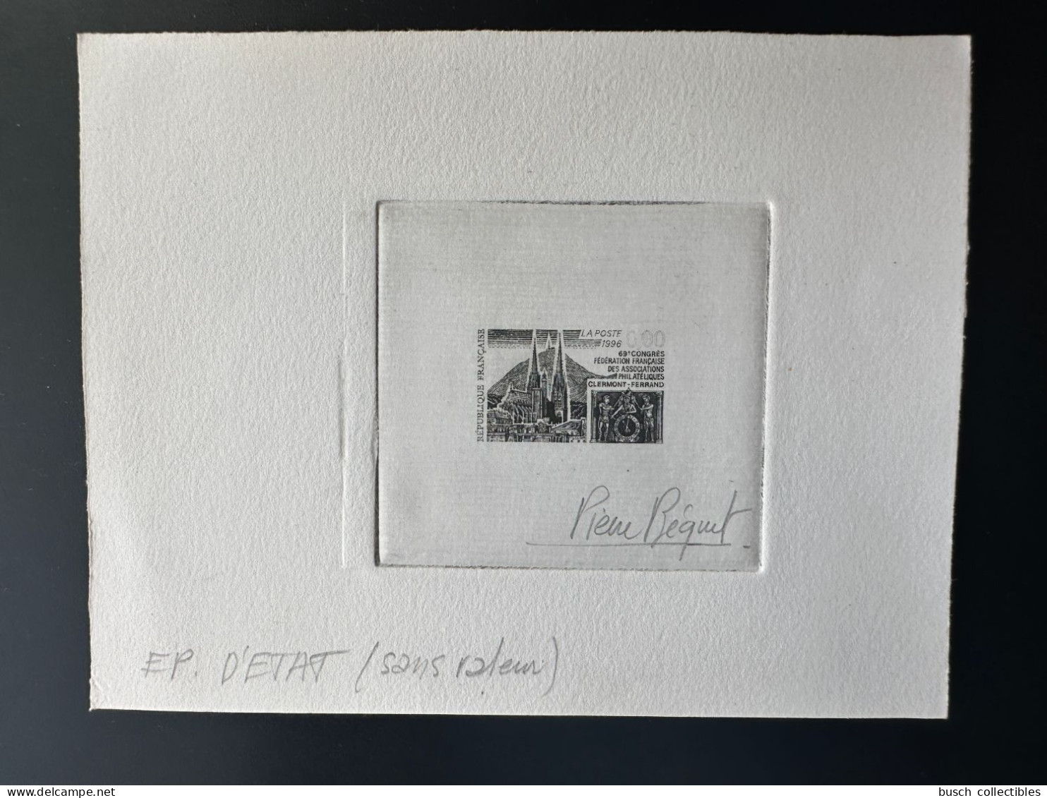 France 1996 YT 3004 Epreuve D'artiste ETAT Proof 69e Congrès FFAP Clermont-Ferrand Auvergne - Artist Proofs