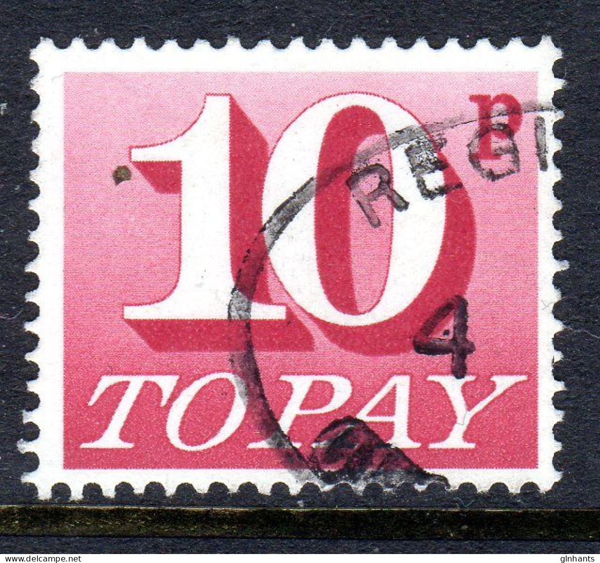 GREAT BRITAIN GB - 1970 POSTAGE DUE 10p STAMP FINE USED SG D84 REF B - Impuestos