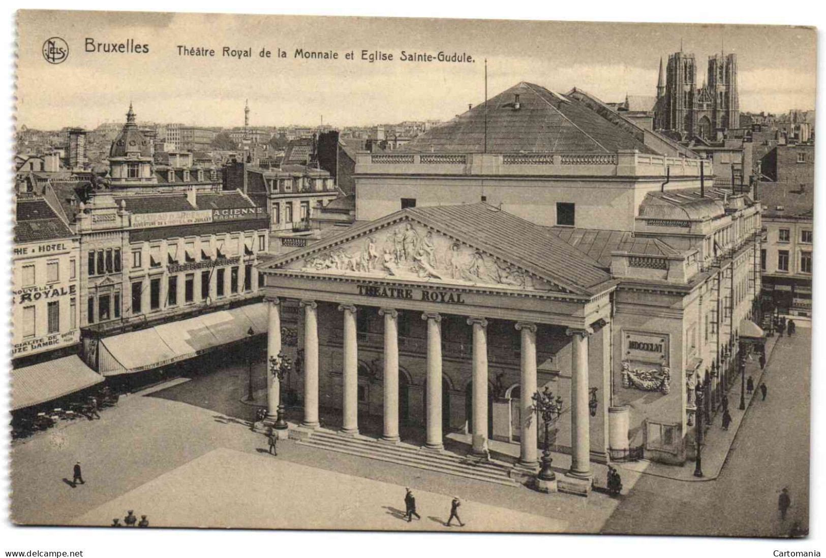 Bruxelles - Théâtre Royal De La Monnaie Et Eglise Sainte-Gudule - Bruxelles-ville