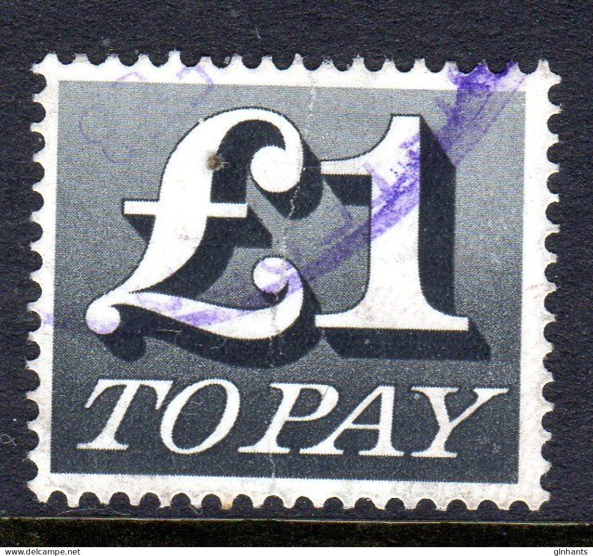 GREAT BRITAIN GB - 1970 POSTAGE DUE £1 STAMP FINE USED SG D88 - Portomarken