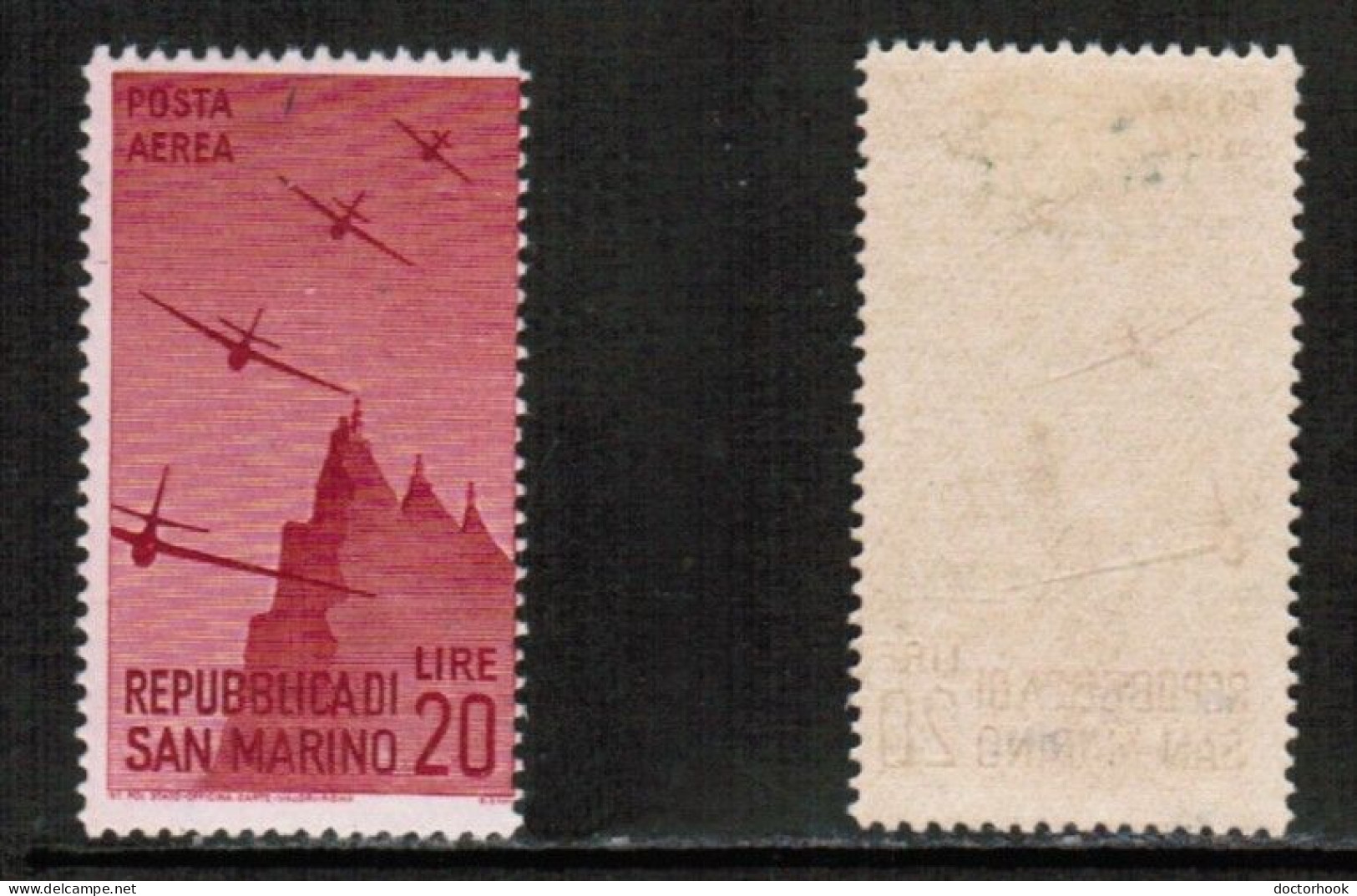 SAN MARINO   Scott # C 48* MINT LH (CONDITION AS PER SCAN) (Stamp Scan # 986-4) - Airmail