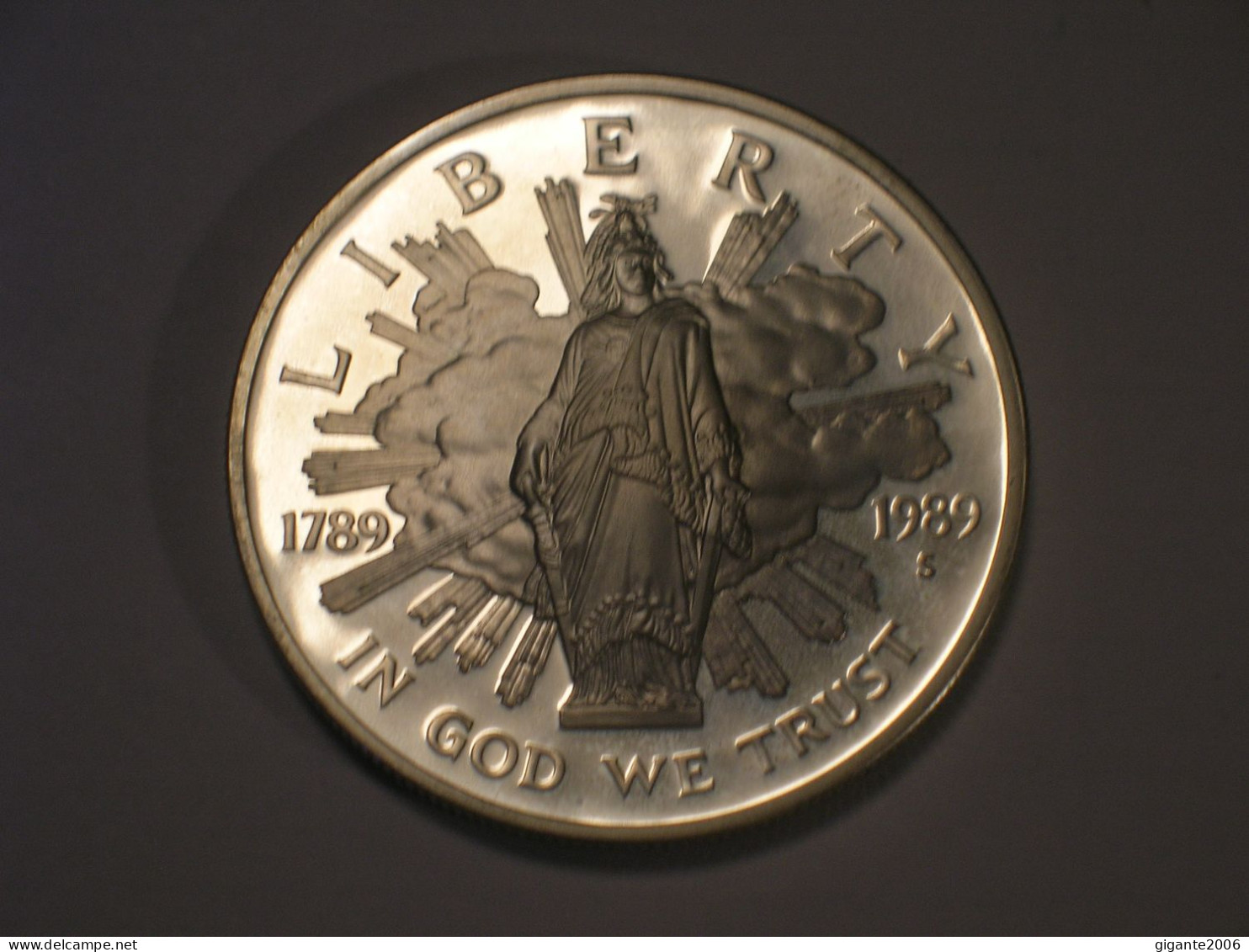 Estados Unidos/USA 1 Dolar Conmemorativo, 1989 S, Proof, Bicentenario Congreso (13943) - Commemoratives