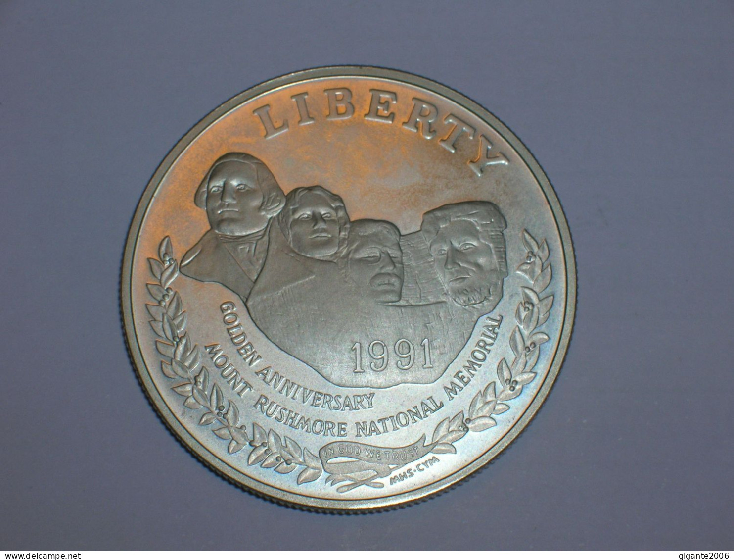 Estados Unidos/USA 1 Dolar Conmemorativo, 1991 S, Proof, Memorial Montes Roushmor (13945) - Commemoratifs