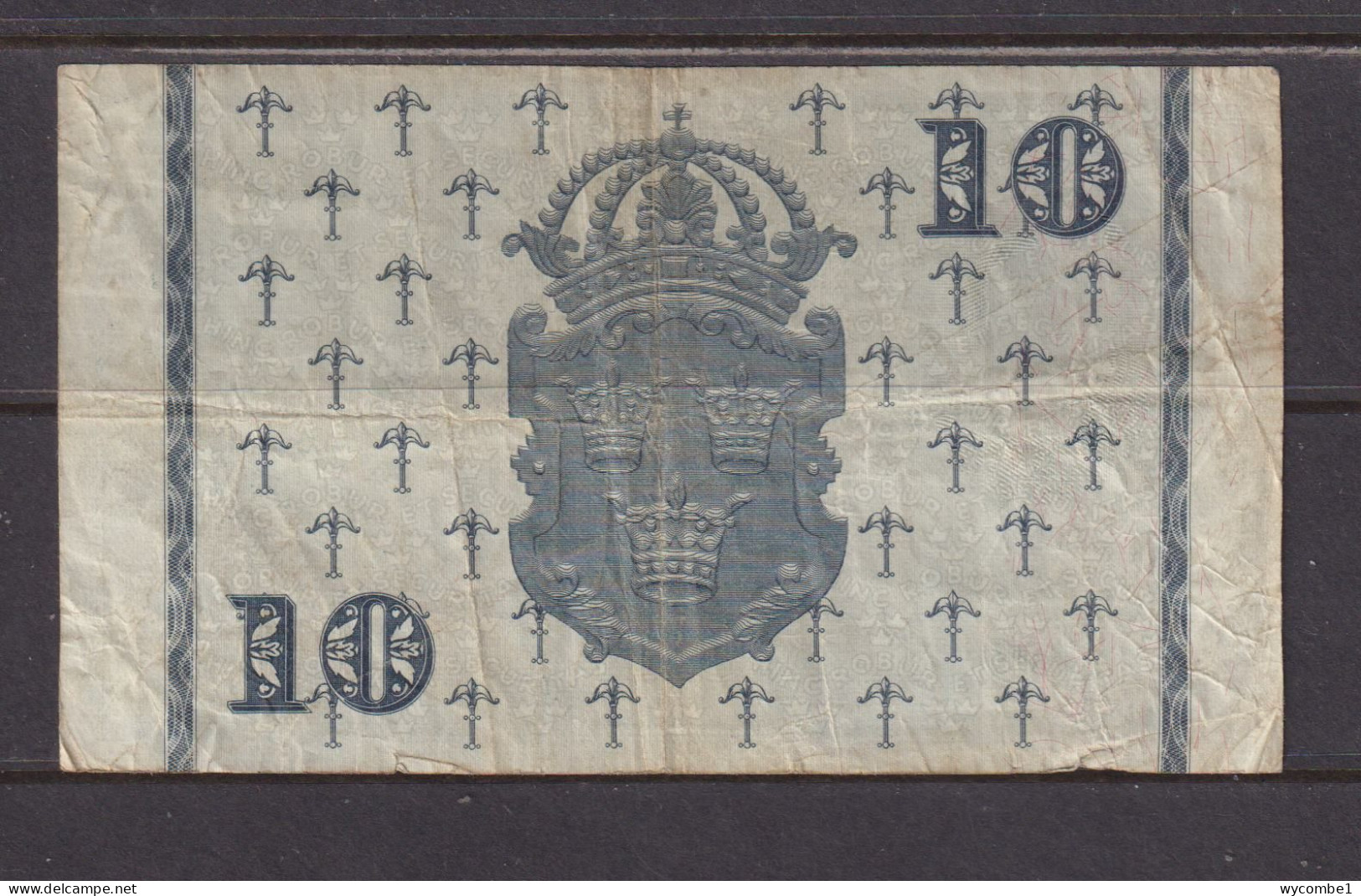 SWEDEN - 1957 10 Kronor EF Banknote As Scans - Sweden