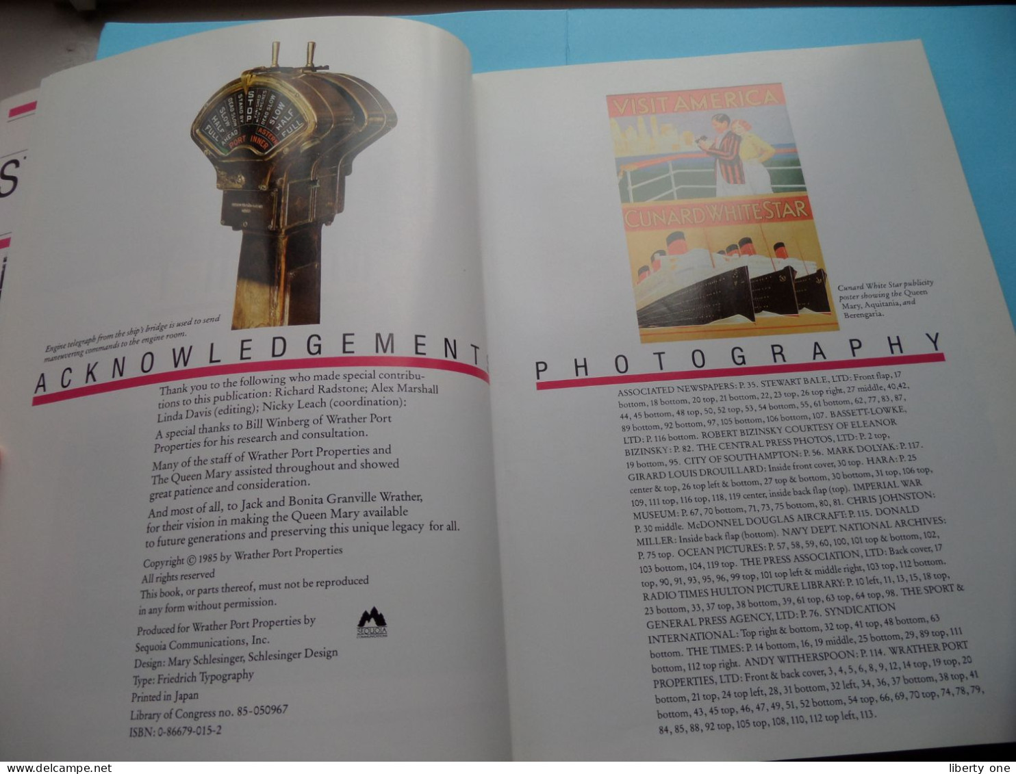 The QUEEN MARY ( ISBN : 0-86679-015-2 ) A Sequoia Book ( Zie / Voir SCANS ) 120 Numbered Pages ! - Transportation