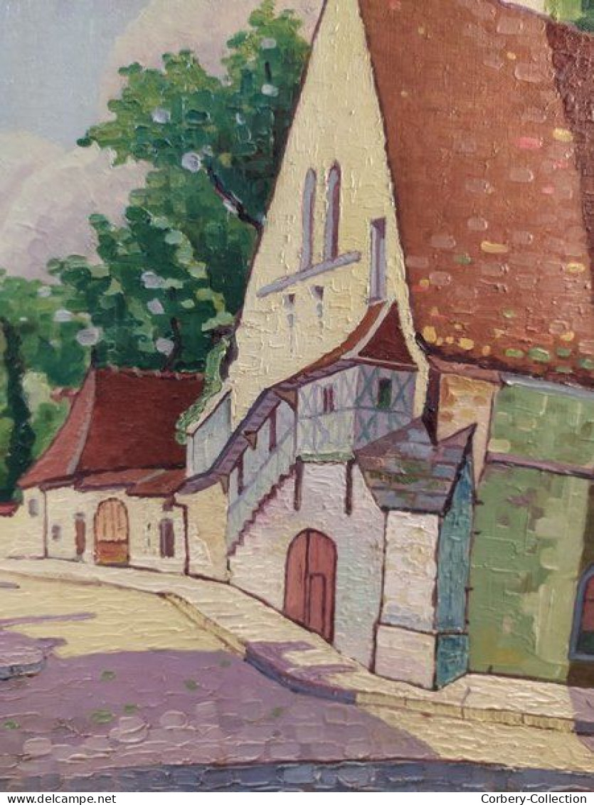 Tableau Bourges " La Grange des Dimes " Signé Robert Montigny 1929 Pointillisme Fauvisme