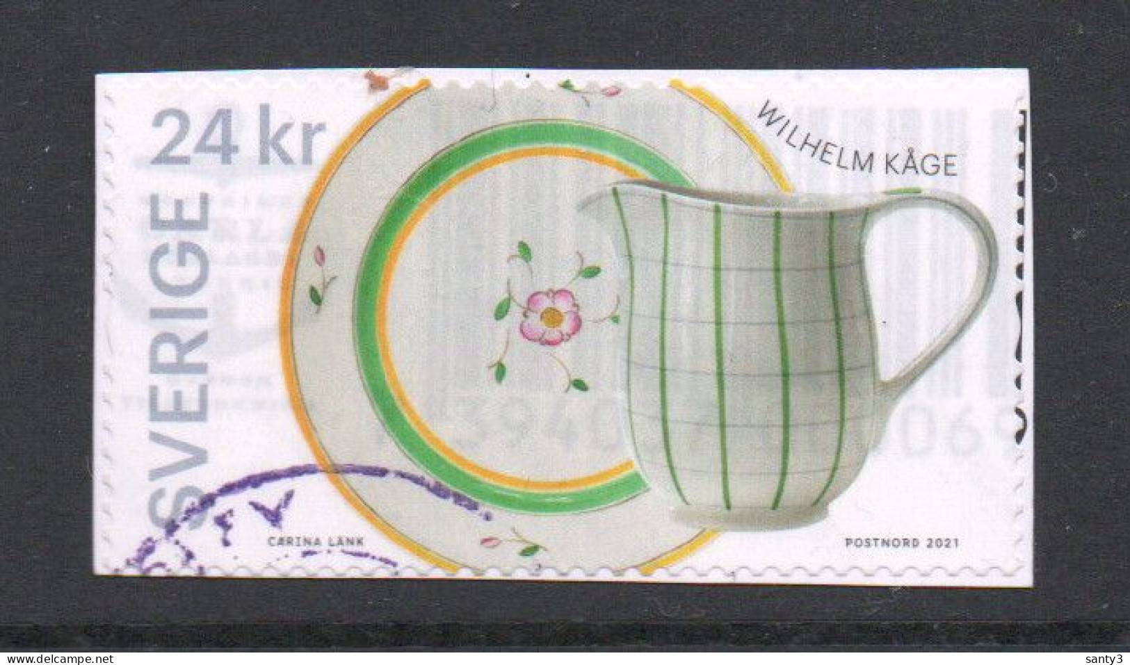 Zweden 2021 Yv 3351,  Hoge Waarde, Gestempeld Op Papier - Gebraucht