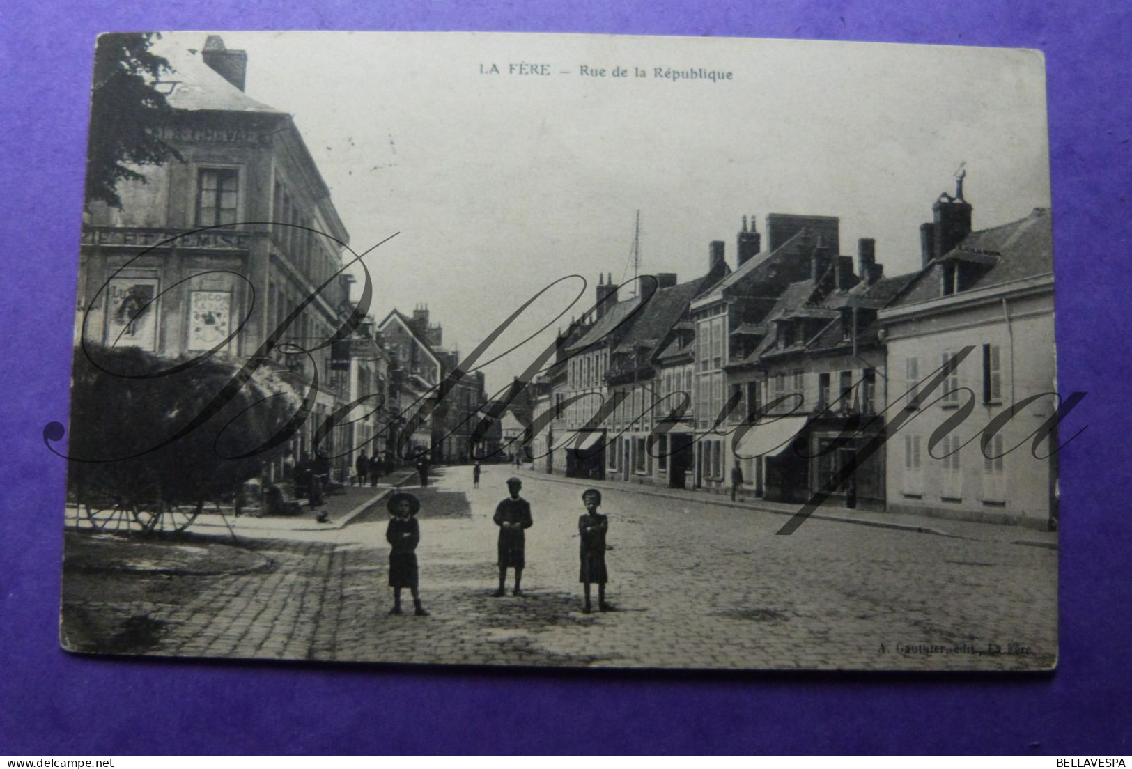 La Fére Rue De La Republique Feldpost 22-11-1914 Kraftf. Renselmann E.K.K. 50 - Kühn Düsseldorf - Fere En Tardenois