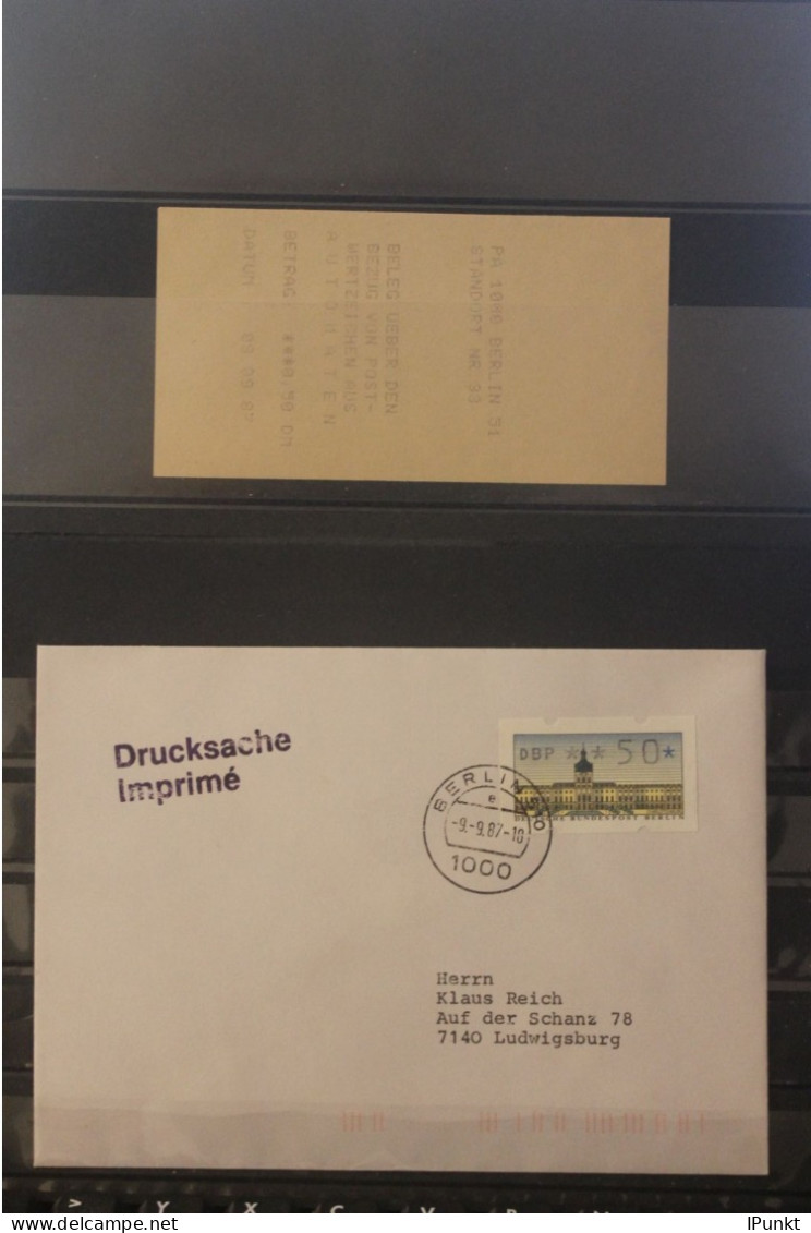 Berlin 51 ; ATM Standort 33; Erstinbetriebnahmetag 09.09.87; Drucksache; Befördert, Codiert, Mit Quittung - Machine Labels [ATM]