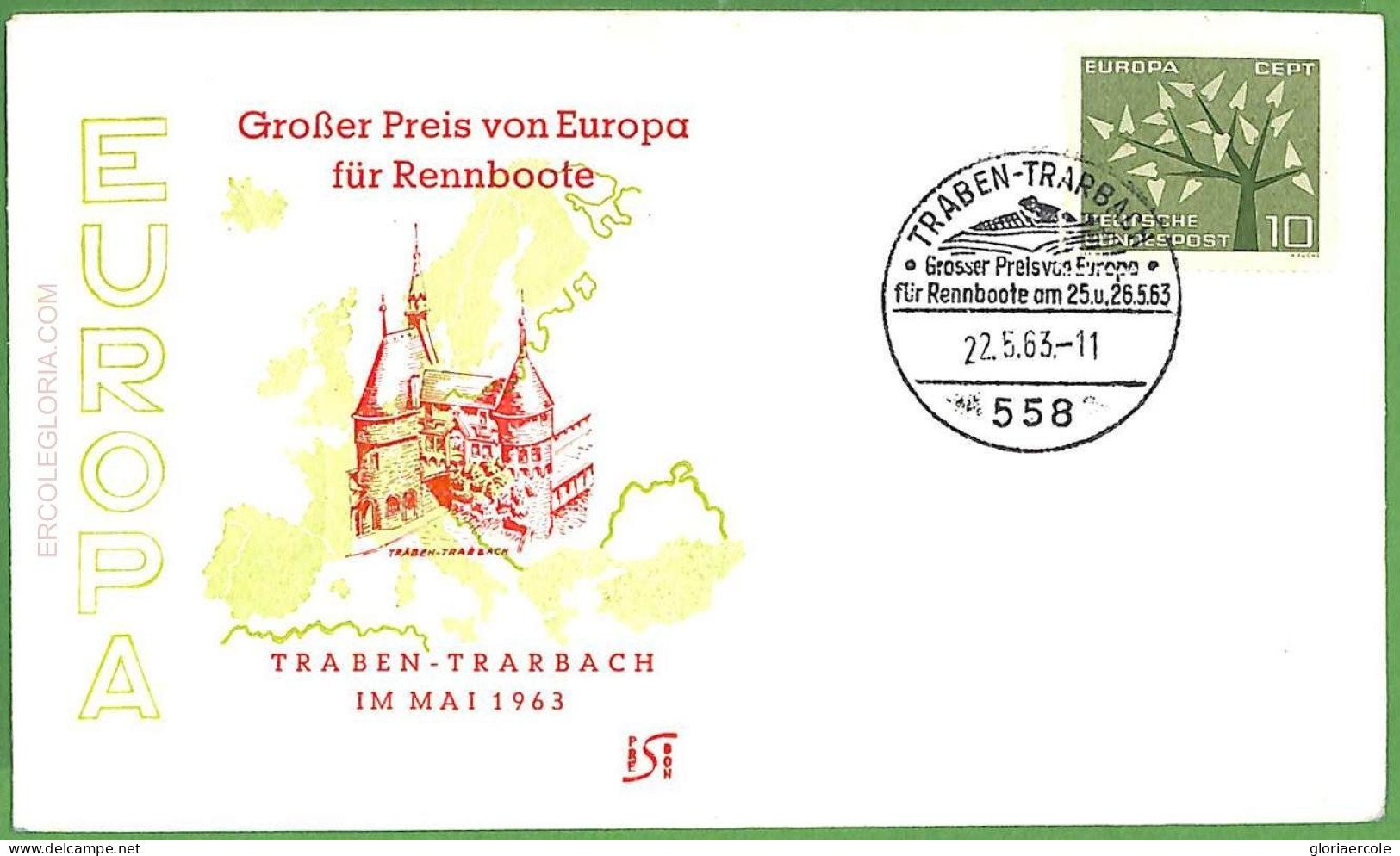 Af3676 - Germany - POSTAL HISTORY -- Event Cover - 1963 ROWING / WATER  Sport - Canoe