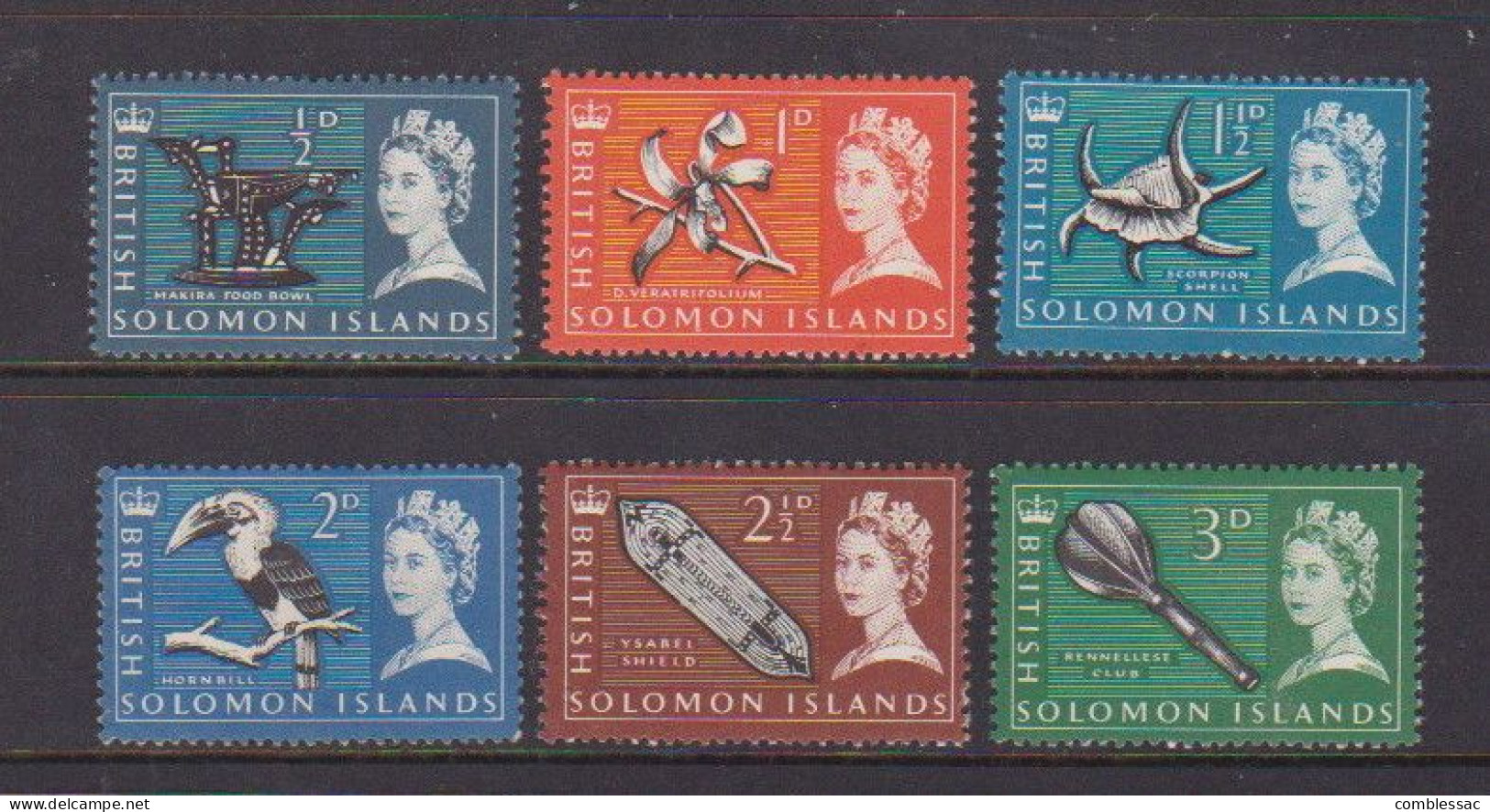 SOLOMON  ISLANDS    1965    Various  Designs    Part  Set  Of  6    MH - Salomonen (...-1978)