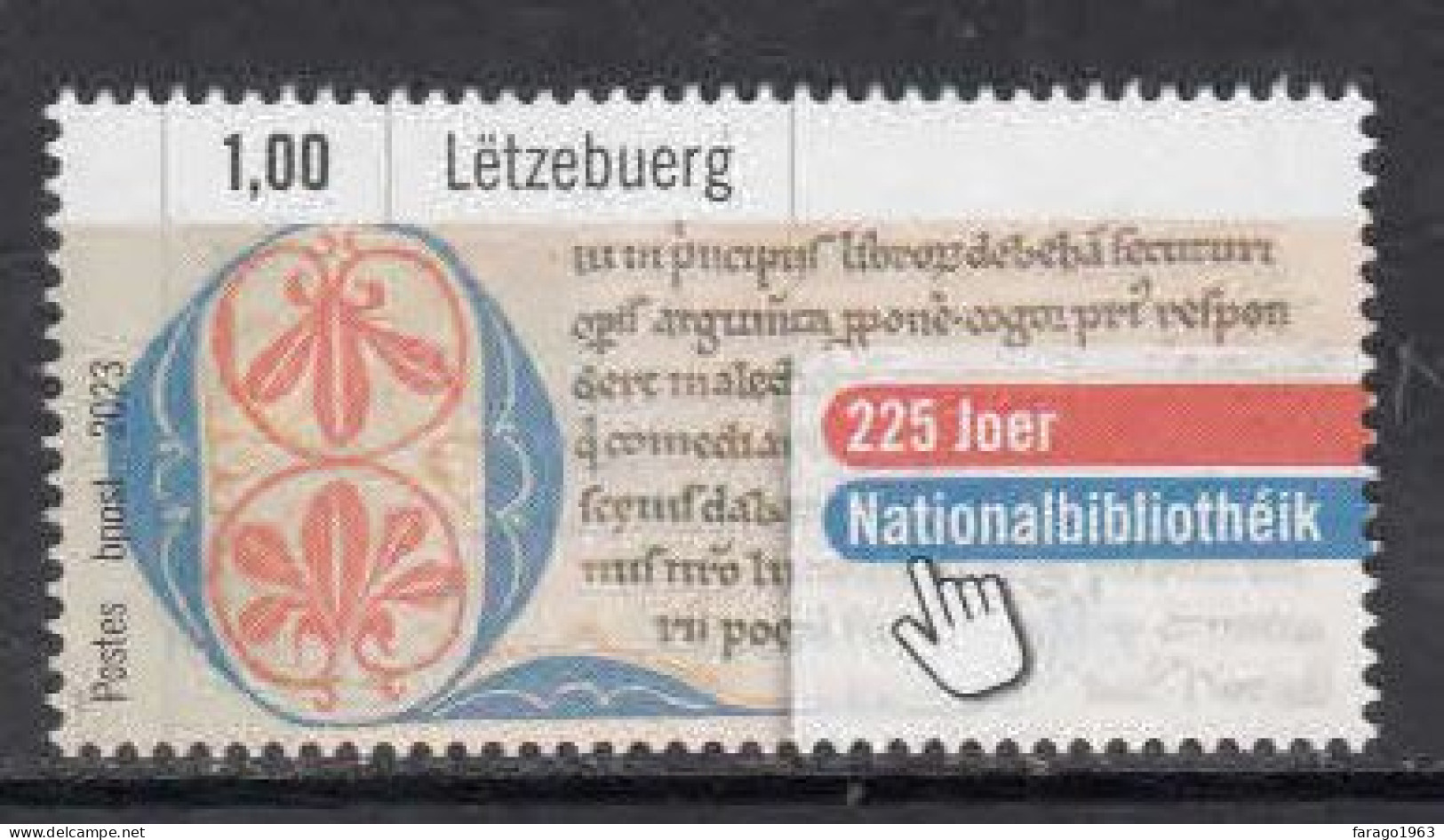 2023 Luxembourg National Library Complete Set Of 1  MNH @ BELOW FACE VALUE - Unused Stamps
